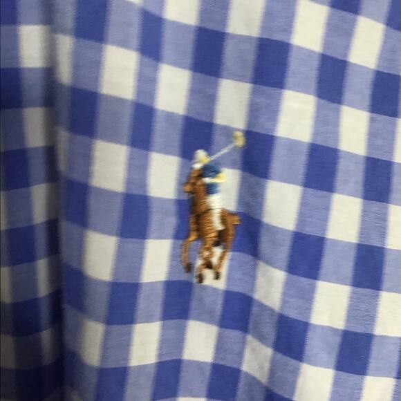 Ralph Lauren Womens Blue and White Button Down Top Size XL - Picture 3 of 4